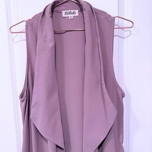 Listicle Mauve Draped Waterfall Vest ✨💖